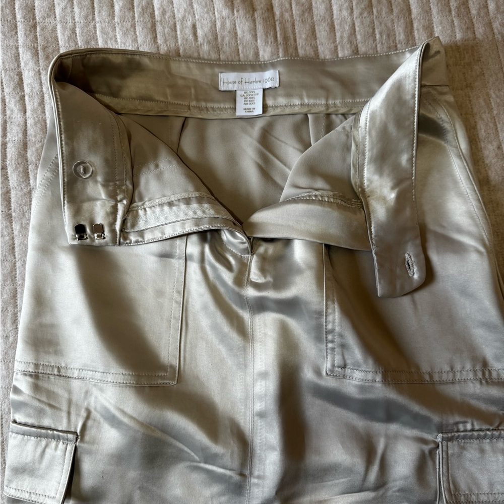 Silver Satin Skirt